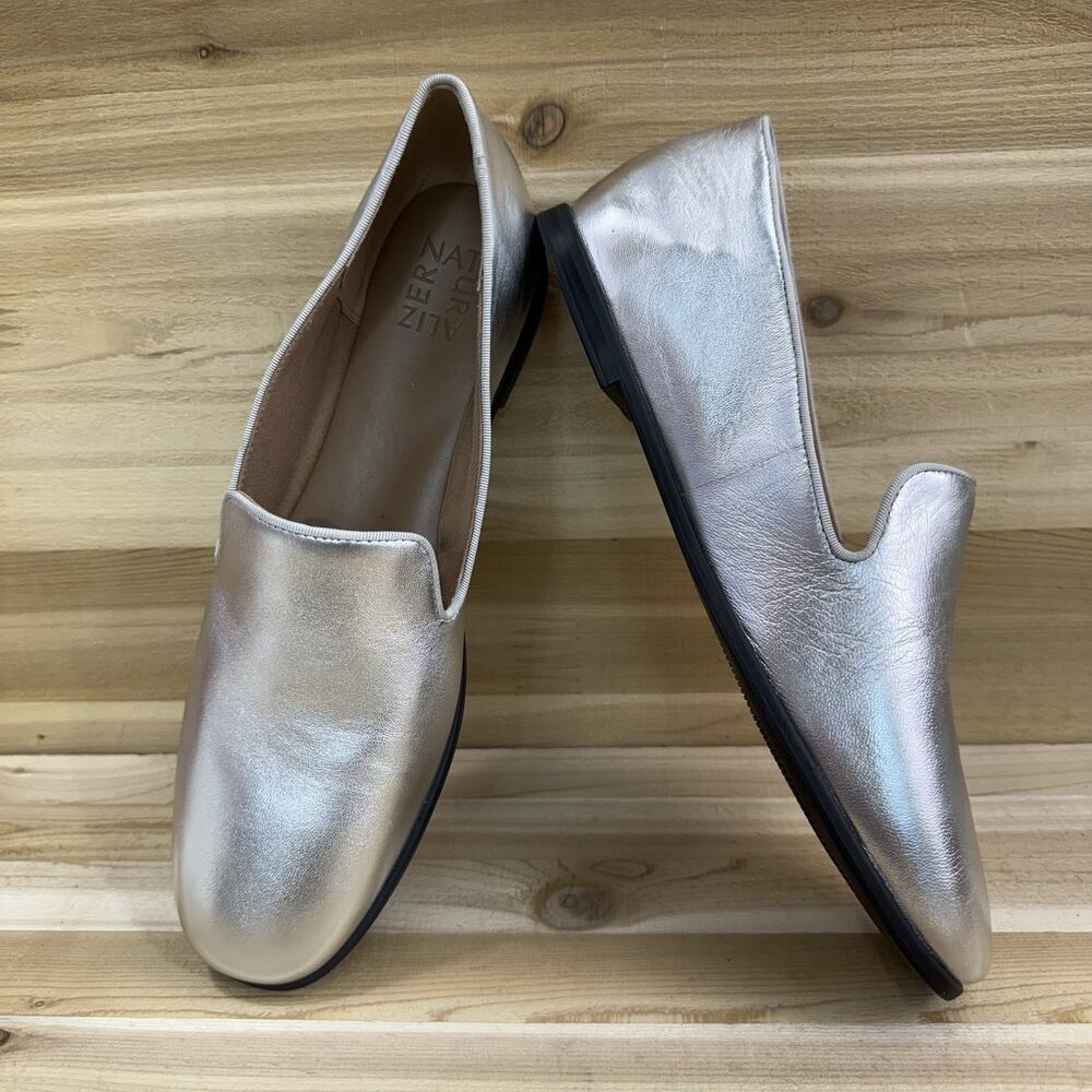 Naturalizer Loafers Slip-On Silver Women's Size 11M